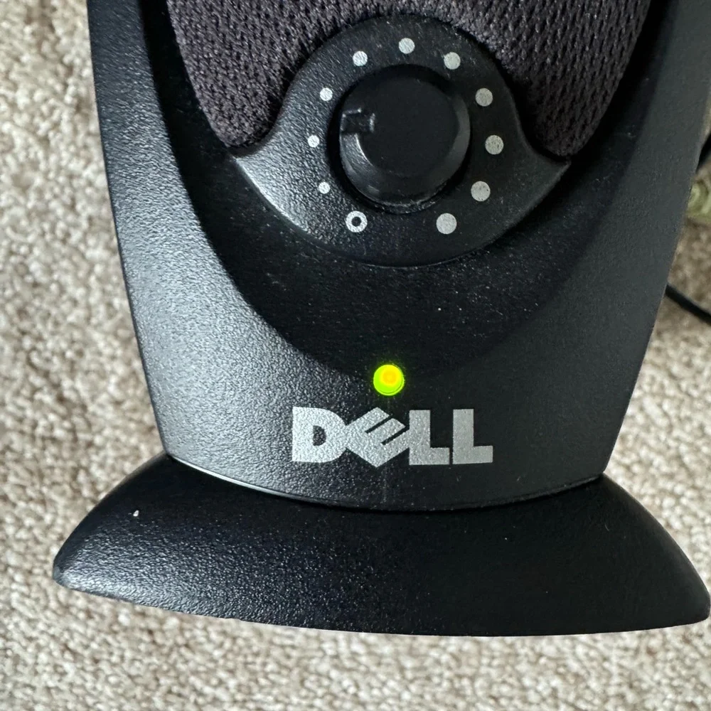 Dell A215 Black Computer Speakers with power adapter. Tested and working.